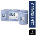 Tork Wiping Paper 1-Ply Centrefeed Roll Blue 6s 130035 NWT7424