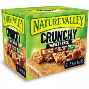 Nature Valley Crunchy Granola Bars Variety, Pack of 40 Bars NWT7444