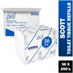 Scott Toilet Tissue Refills 250 Sheets Bulk, Pack of 36, 8042 NWT7466