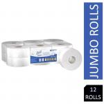 Scott Essential Jumbo Roll Toilet Tissue 8615 - 2 Ply Toilet Paper - 12 Rolls x 500 White Toilet Pap NWT7478