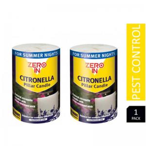 Zero In Citronella Pillar Candle STV426 NWT7535P