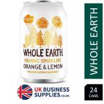 Whole Earth Organic Sparkling Orange & Lemon 24x330ml NWT7560