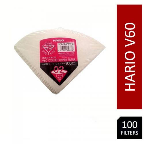 Hario V60 Coffee Filter Papers Size 02 - White (100 Wrapped) NWT7580