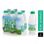 Candia Semi Skimmed Long Life JUST MILK Bottles (6 x 1L) NWT7622