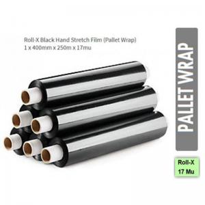 Roll-X Long Length, 250m Black Hand Stretch Film Pallet Wrap NWT764P