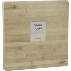 Mason Cash Typhoon 37cm Square Butchers Block, Wood, Solid 3.8kg -