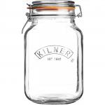Kilner 2 Litre Square Glass Clip Top Preservation Storage Jar (0025.513) NWT7706