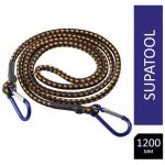 SupaTool Bungee Cord with Carabiner Hooks 1200mm x 8mm NWT7764
