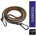 SupaTool Bungee Cord with Carabiner Hooks 1200mm x 8mm - PACK (12) NWT7764P