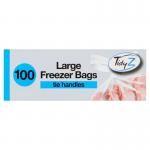 TidyZ B0262 Freezer Bags Tie Handle Large 100s - PACK (24) NWT7798P