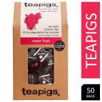 Teapigs Super Fruit Whole Leaf Tea Temples Bags 50s - PACK (6) NWT7823P