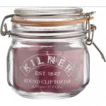 Kilner Branded 0.5 Litre ROUND Glass Clip Top Preservation Storage Jar (0025.490) - PACK (12) NWT7832P