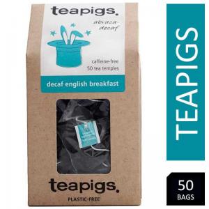 Teapigs English Breakfast Decaf Whole Leaf Tea Temples Bags 50s