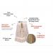 PY Kentucky Mop Natural Stayflat Yarn 450g 16oz Colour Coded (Pack of 1) NWT7842