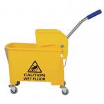 Yellow Colour Coded Wheeled Mop Bucket & Wringer 17L NWT7843
