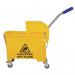 Yellow Colour Coded Wheeled Mop Bucket & Wringer 17L NWT7843