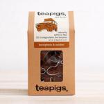 A vibrant photo showcasing a pack of Tata Consumer Products Limited fruit and herbal tea, featuring Teapigs honeybush and rooibos temples. The pack contains 50 satchels, perfect for enjoying a refreshing cup anytime.