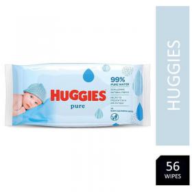 Huggies Pure Water Wipes 48s - Natural Wet Wipes 99% Pure Water - PACK (10) NWT7861P