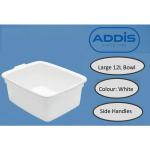 Addis Plastic WHITE Butler Large Rectangular Bowl 12.5 Litre NWT7901