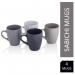 Sabichi Stoneware Grey Mugs Pack 4s NWT7910