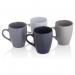 Sabichi Stoneware Grey Mugs Pack 4s NWT7910