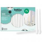 Bolsius Tapered Candles 10 Inch White 7 Hour Burn (Pack of 100) NWT7929