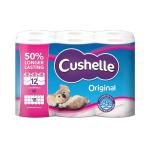 Cushelle Original 2-Ply 50% Longer Toilet Rolls 12s=18 NWT7964