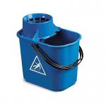 Janit-X Plastic Heavy Duty Mop Bucket With Wringer 15 Litre Blue NWT7977