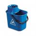 Janit-X Plastic Heavy Duty Mop Bucket With Wringer 15 Litre Blue NWT7977