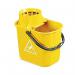 Janit-X Plastic Heavy Duty Mop Bucket With Wringer 15 Litre Yellow - PACK (10) NWT7979P