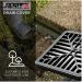 Janit-X Square Drain Covers Outdoor Drainage Channel - PVC Plastic Grid Cover NWT8002