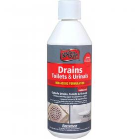 Knockout Drain Toilets & Urinal Unblocker 500ml Caustic Liquid NWT8003