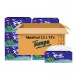 Tempo Menthol Tissues 3ply 72’s - 47554 - PACK (12) NWT8023P