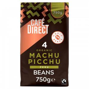 Cafe Direct Fairtrade Organic Machu Picchu Peru Coffee Beans 750g 100