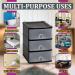 Fixtures Black Stackable 3 Drawer Tower - PACK (4) NWT8078P