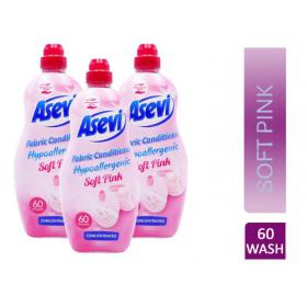 Asevi Fabric Conditioner & Softener Concentrate, 1380ML, 60W, SOFT PINK - PACK (10) NWT8096P