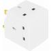 Status 3 Way Fused Plug Adapter White NWT8098
