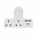 Securlec T-Shape 2 Way Adaptor With 2 USBs NWT8099