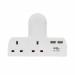 Securlec T-Shape 2 Way Adaptor With 2 USBs NWT8099