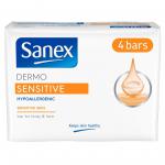 Sanex Bar Soap Dermatologically Sensitive 4x90g Bars NWT8112