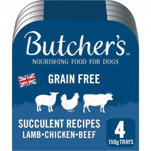 Butchers Succulent Recipes Dog Food Trays 4x150g NWT8118