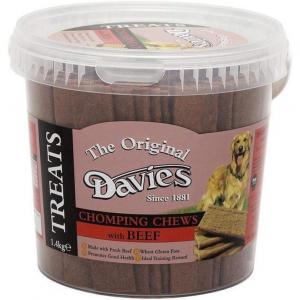 Davies Chomping Chews Beef 1.4kg Resealable Tub - PACK 6 NWT8128P