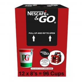 Nescafe & Go PG Tips White Sleeve of 8 NWT8179