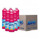 Asevi Concentrated Floor Cleaner Liquid, Hard Floor, Laminate Floor Cleaner, 1L, Pink NWT8205