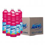 Asevi Concentrated Floor Cleaner Liquid, Hard Floor, Laminate Floor Cleaner, 1L, Pink - PACK (12) NWT8205P