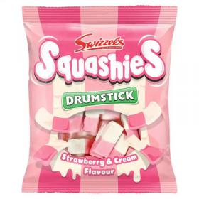 Swizzels Drumstick Squashies Strawberries & Cream 140g - PACK (12) NWT8231P
