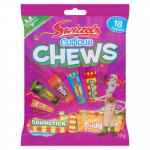 The photo features a vibrant array of Swizzels Matlow Confectionery Swizzels Curious Chews, each individually wrapped and displayed in a pack of 12. The colorful packaging and variety of flavors are sure to entice any sweet tooth.