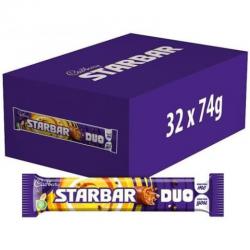 Cadbury Starbar Duo 74g Box of 32 NWT8310