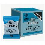 Pipers Gluten-Free Angelsey Sea Salt Crisps Multi-Pack 24 x 40g NWT8312