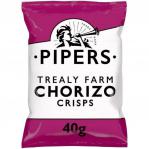 Pipers Gluten-Free Trealy Farm Chorizo Crisps Multi-Pack 24 x 40g NWT8315
